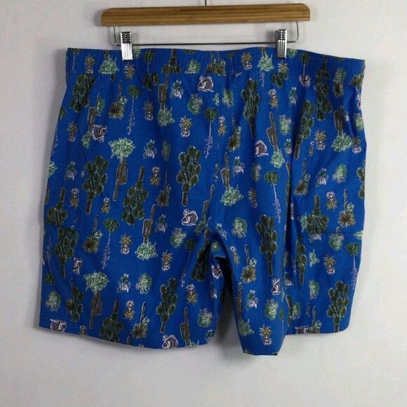 The North Face Mens Belted Cargo Short Stretch Cactus Print Blue Size XXL NWT - Picture 8 of 15